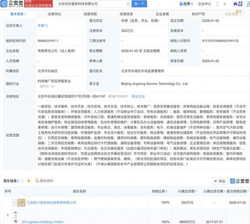 京东在京成立服务科技新公司，聚焦工程与技术创新研发